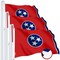 G128 3 Pack: Tennessee TN State Flag | 2.5x4 Ft | StormFlyer Series Embroidered 220GSM Spun Polyester | Embroidered Design, Indoor/Outdoor, Brass Grommets, Heavy Duty, All Weather